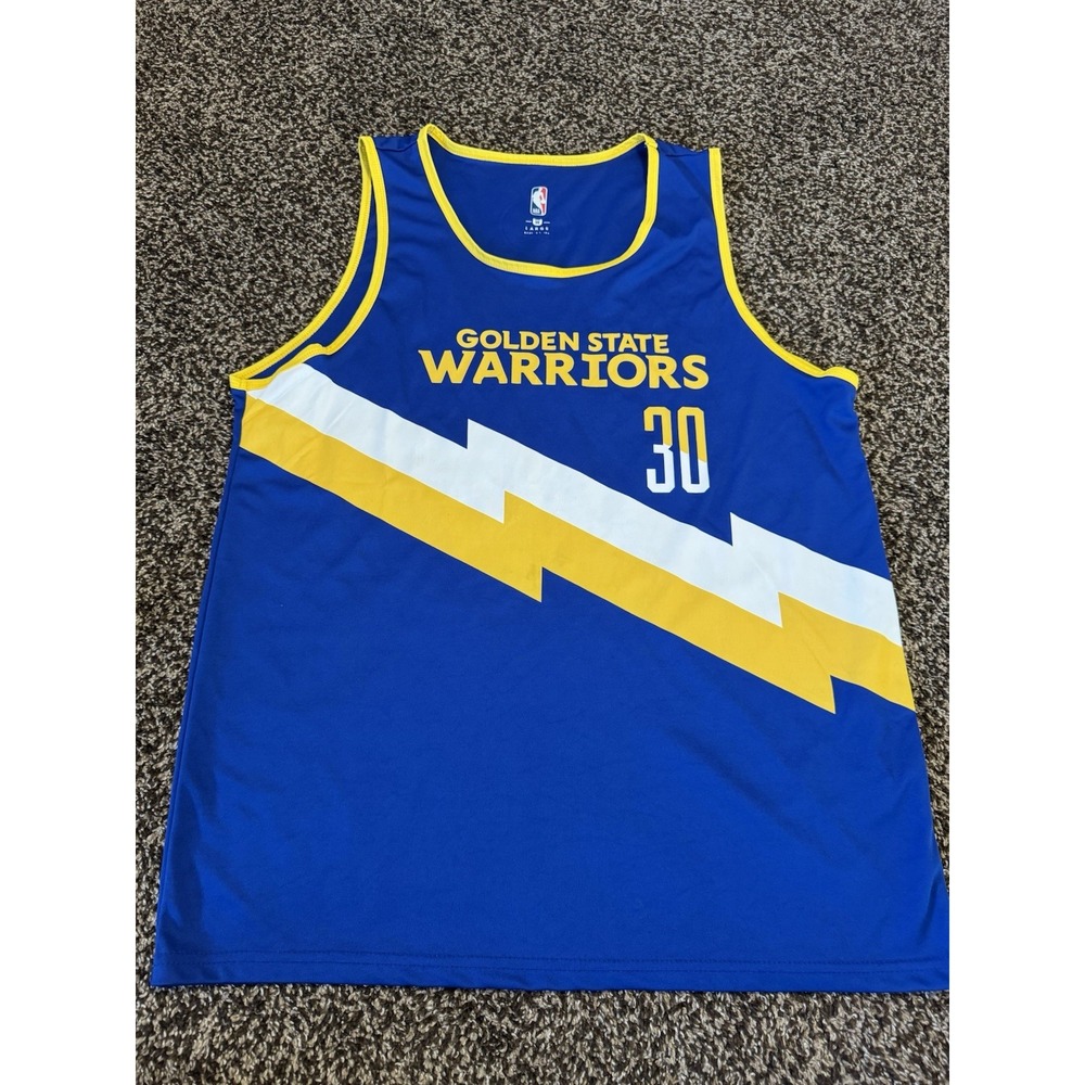 NBA Golden State Warriors Jersey And Shorts Stephen Curry #30 Men's Large Blue